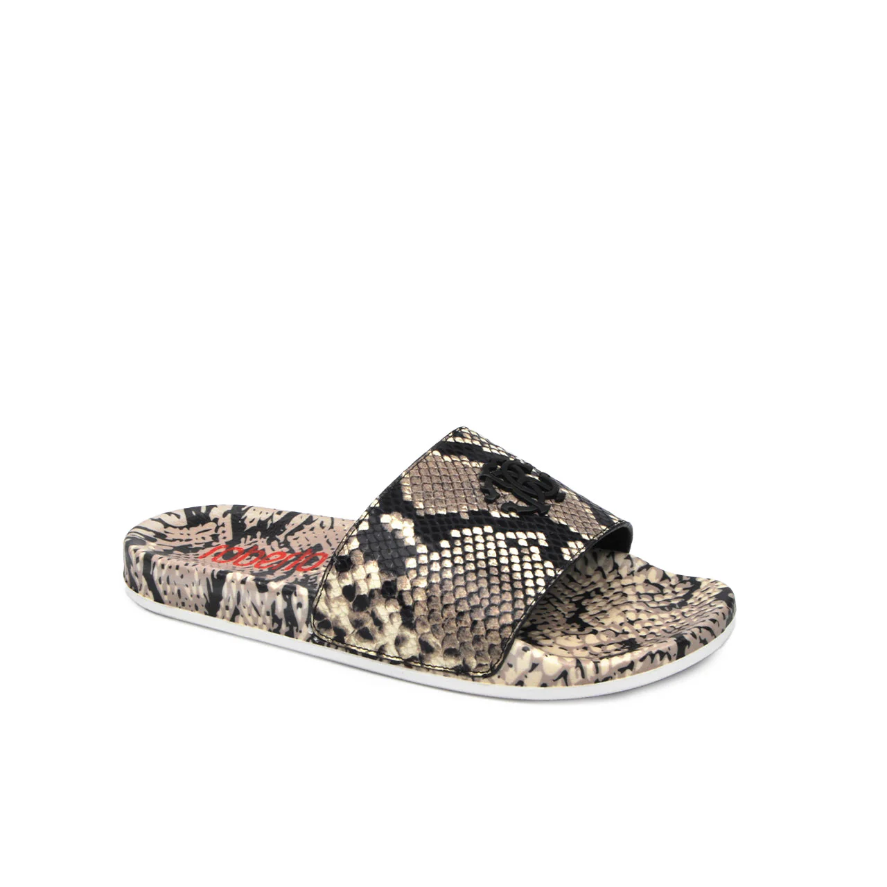 Snake Skin Leather Sport Slide - Image 2