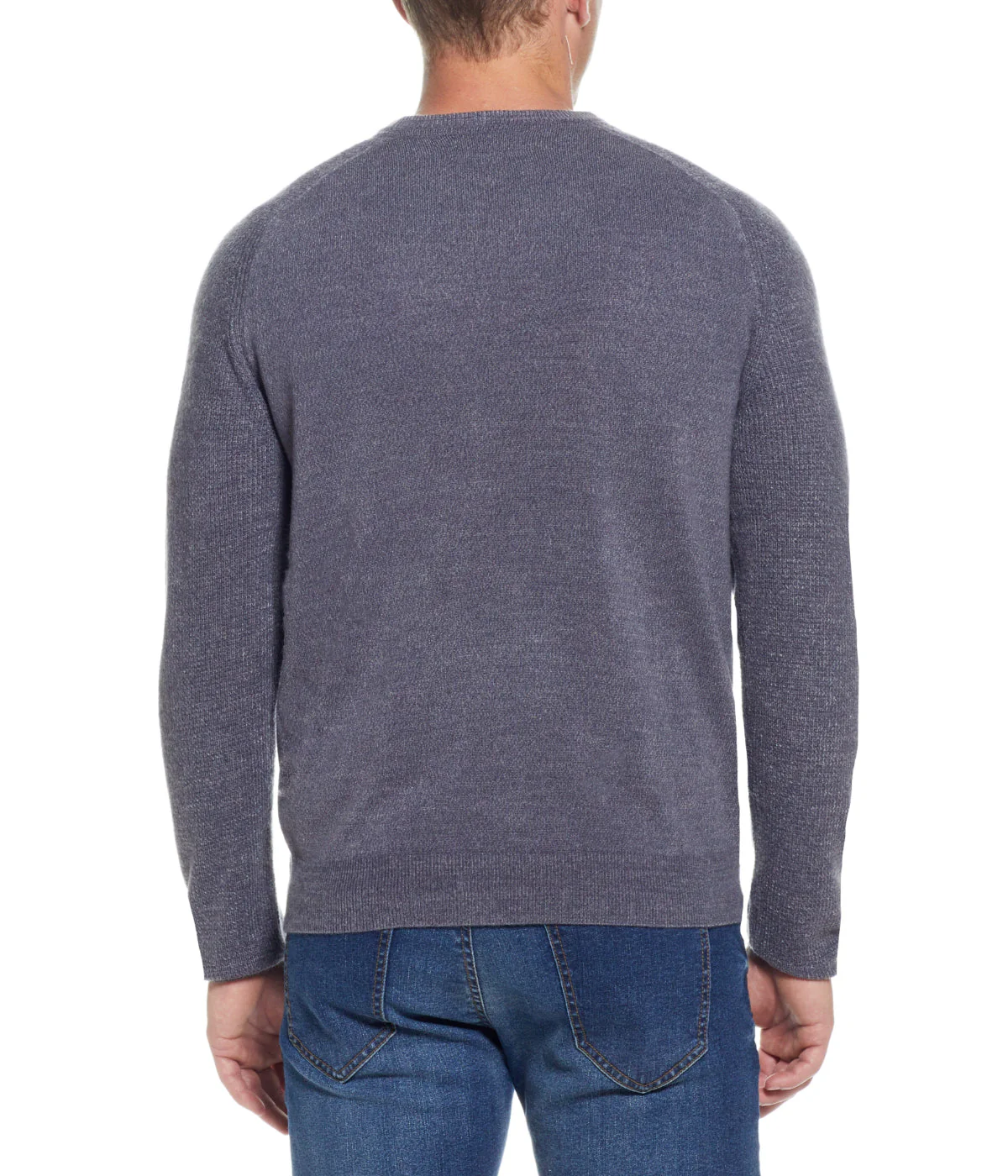 Soft Touch Crew Neck Sweater Grey Blue - Image 2