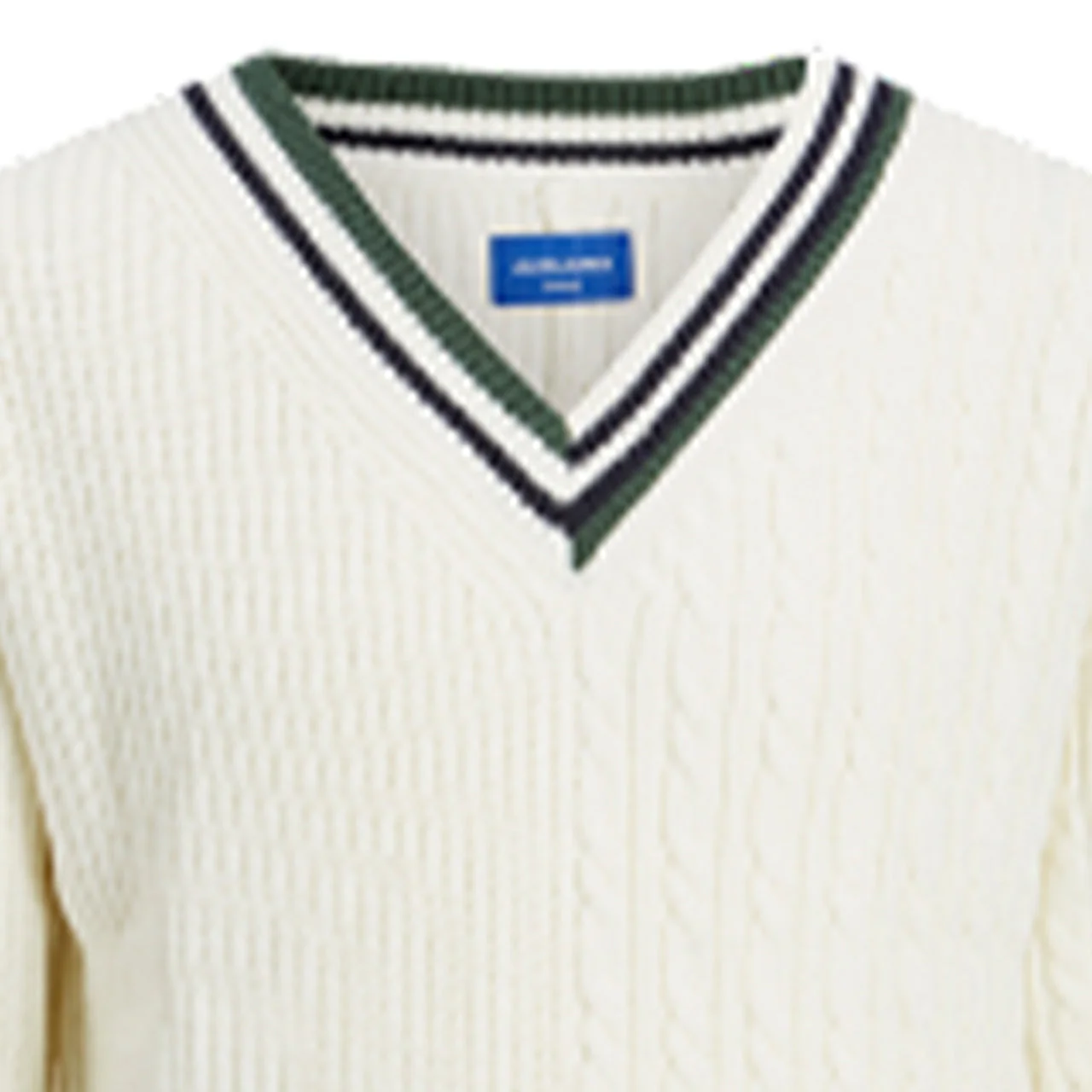 Split Knit V-Neck Sweater - Image 3