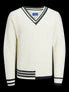 Split Knit V-Neck Sweater - Image 4
