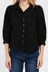 Teehan 3/4 Puff Sleeve Button Down Eyelet Shirt - Image 4