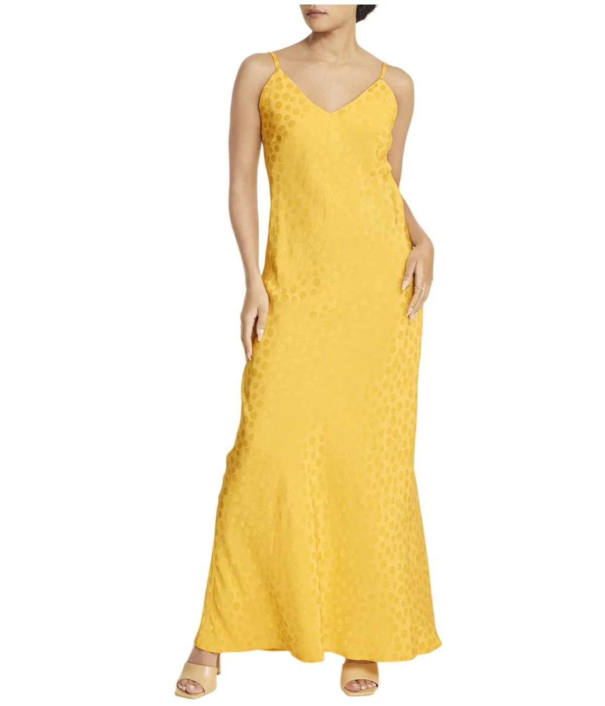 Tonal Patterned Charmeuse Dress - Image 20