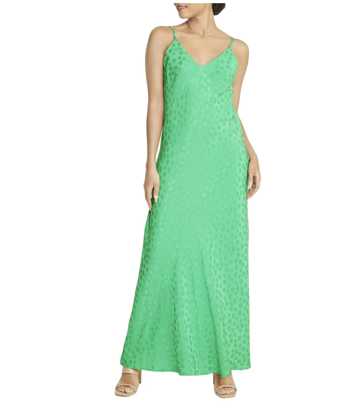 Tonal Patterned Charmeuse Dress - Image 6