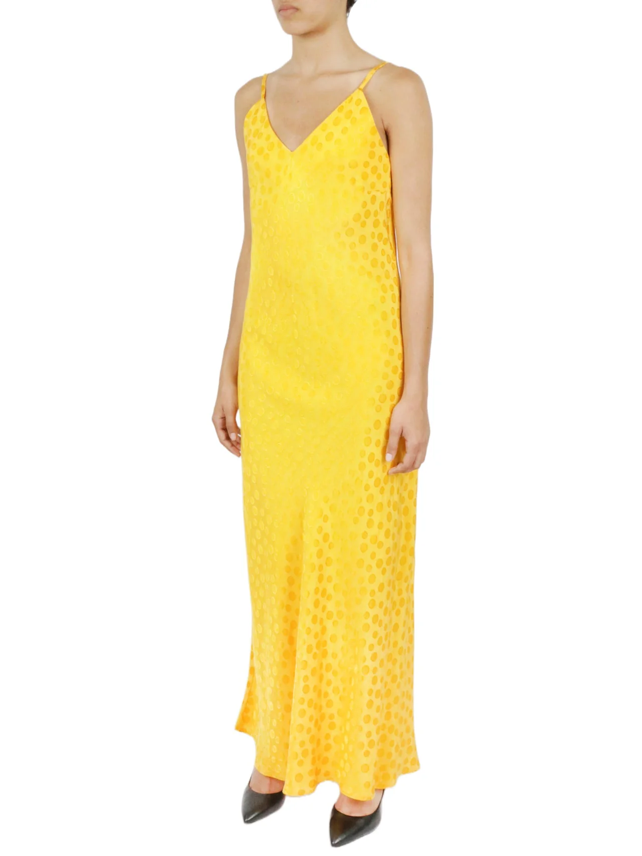 Tonal Patterned Charmeuse Dress - Image 5