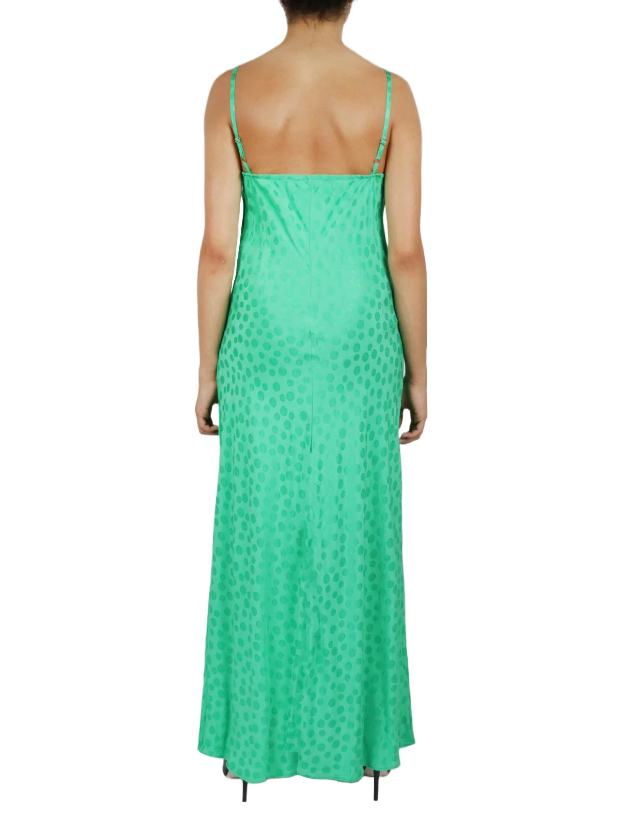 Tonal Patterned Charmeuse Dress - Image 9