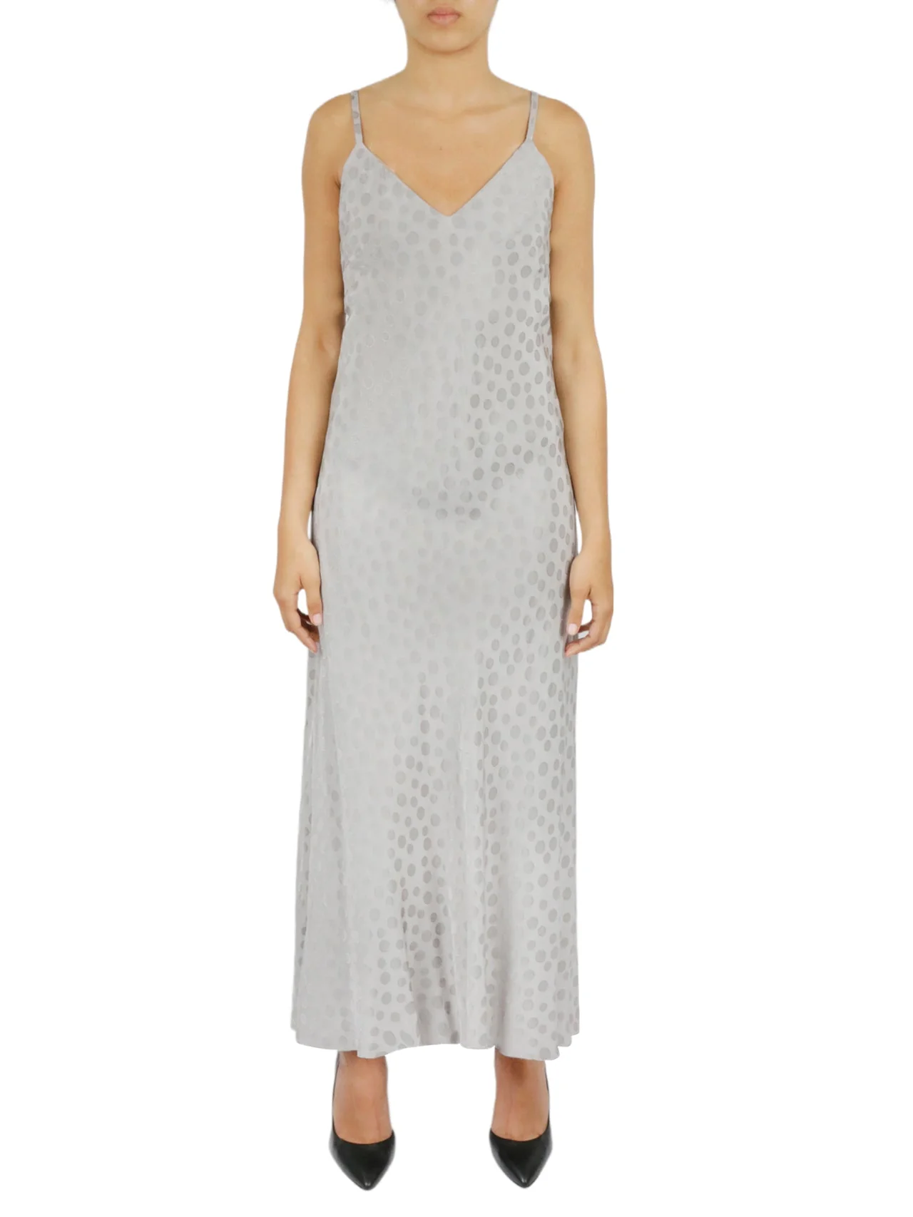 Tonal Patterned Charmeuse Dress - Image 10