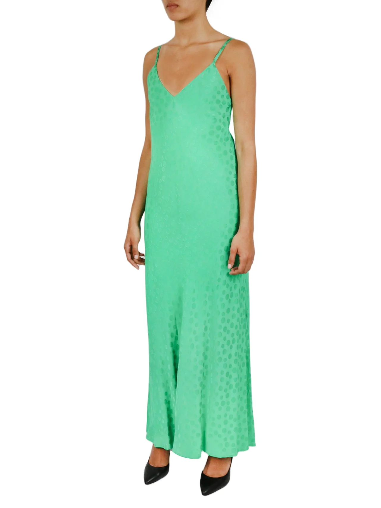 Tonal Patterned Charmeuse Dress - Image 12