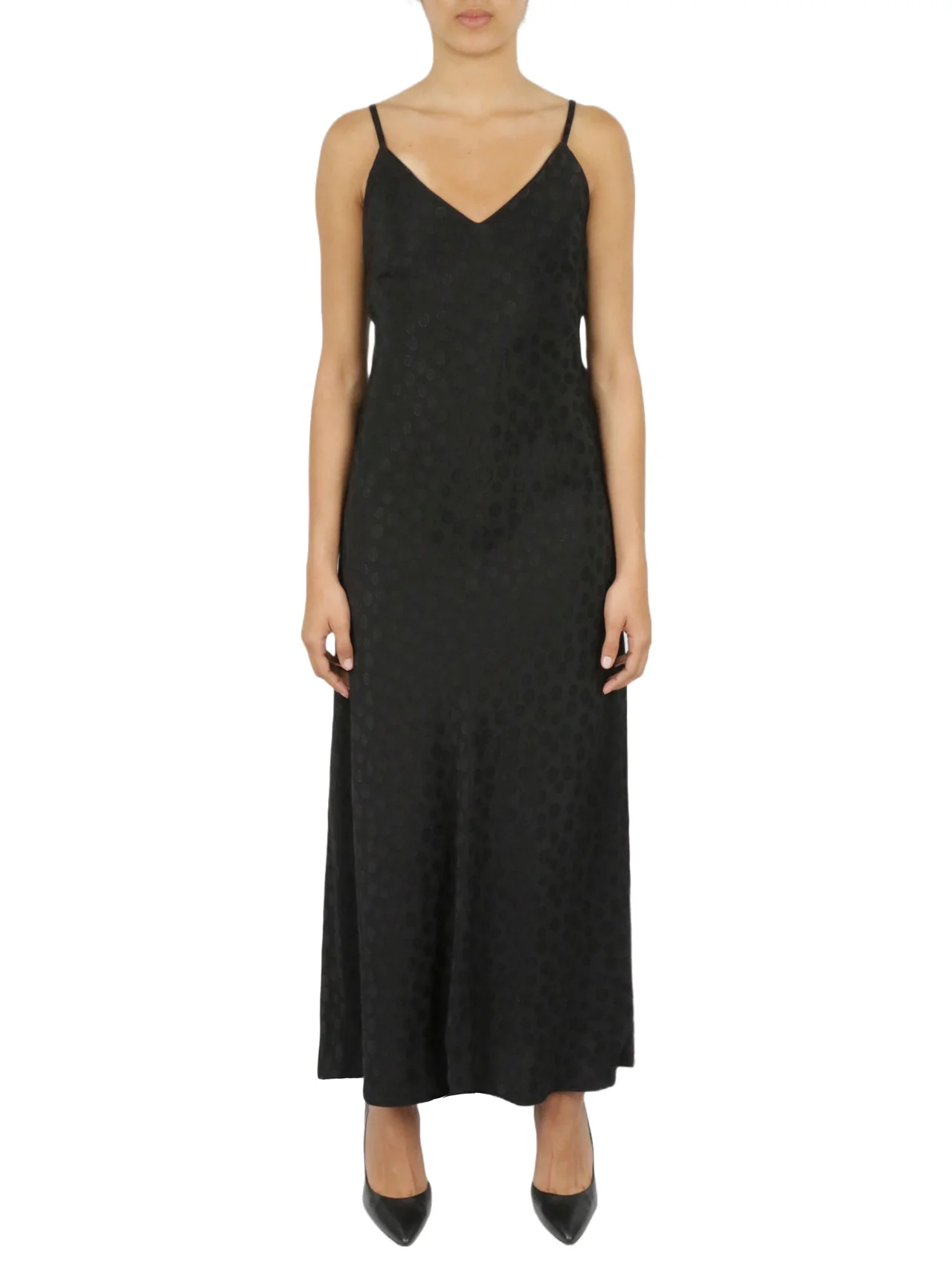 Tonal Patterned Charmeuse Dress - Image 2