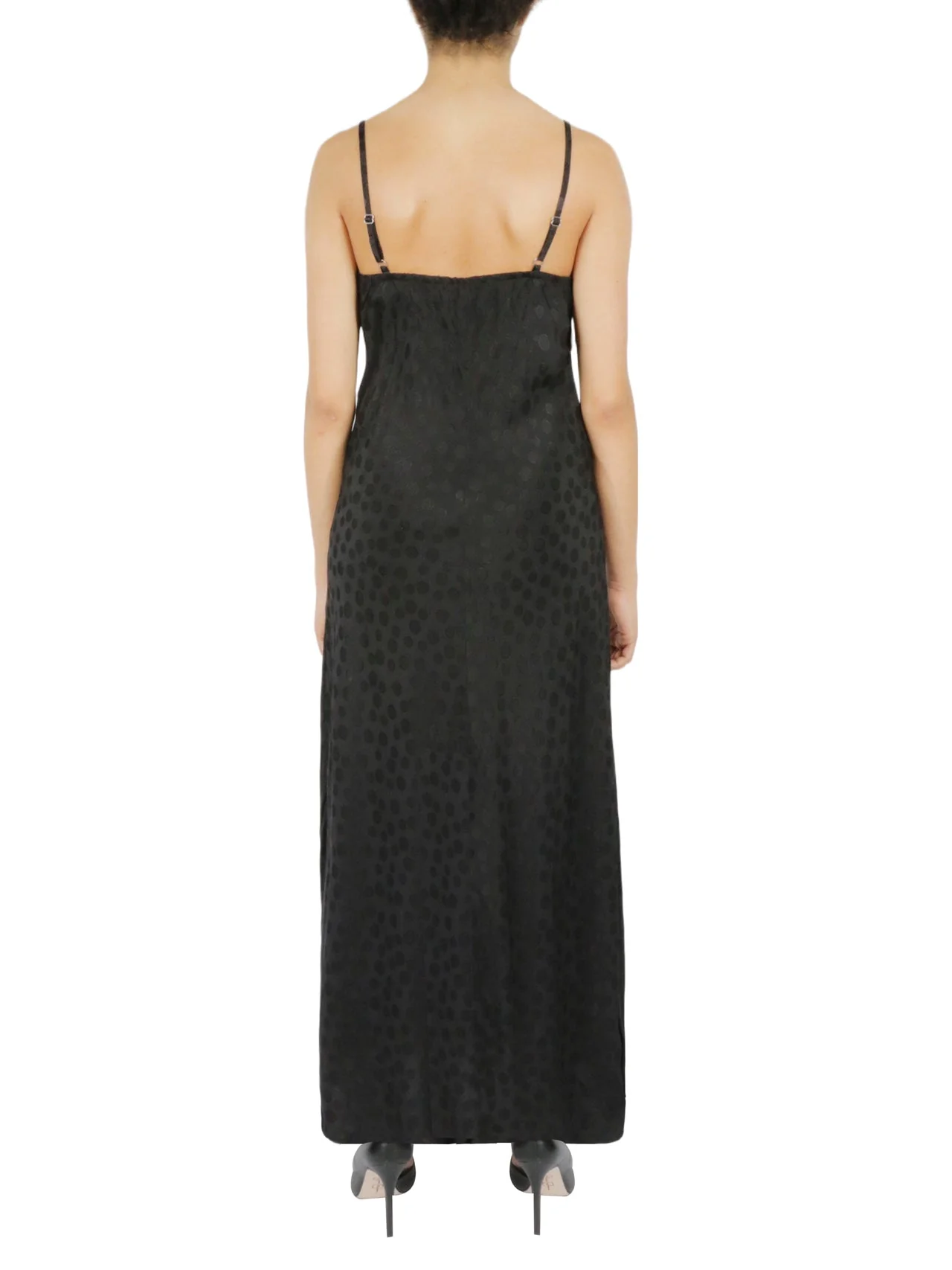 Tonal Patterned Charmeuse Dress - Image 4