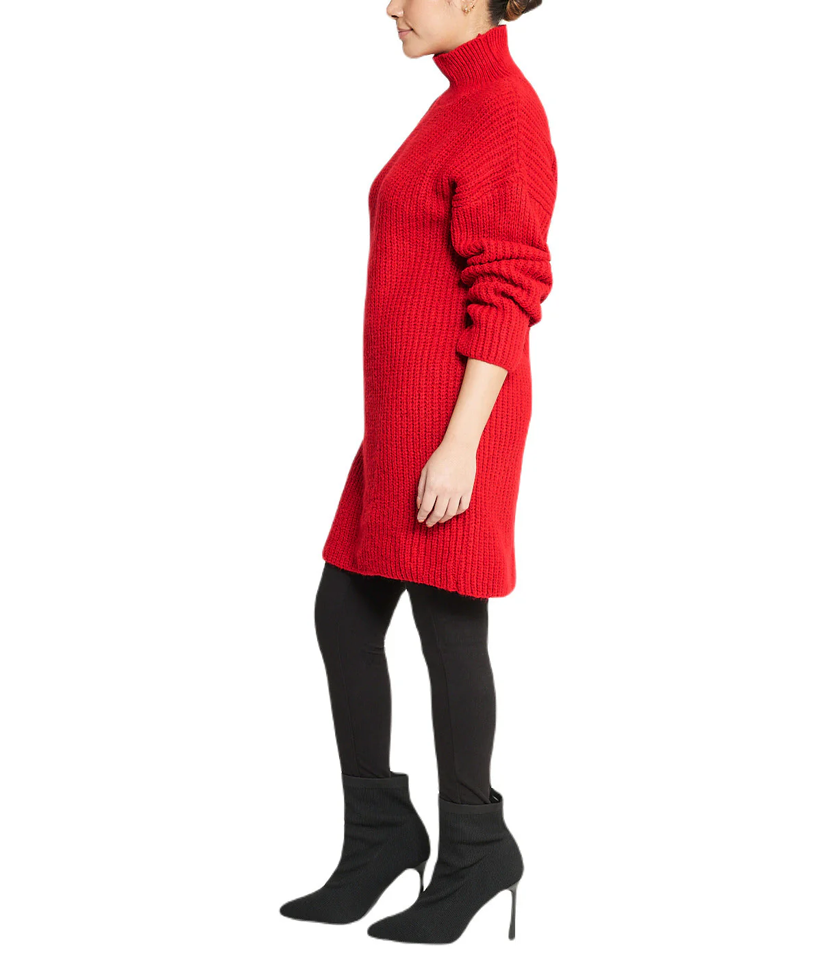 Turtleneck Funnel Sweater Dress - Image 3