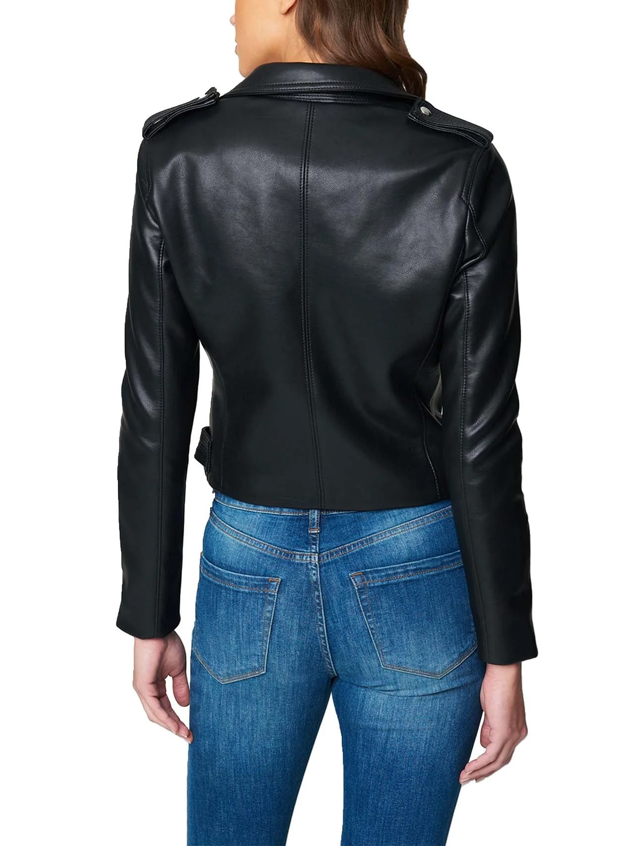 Vegan Leather Racer Jacket - Image 2