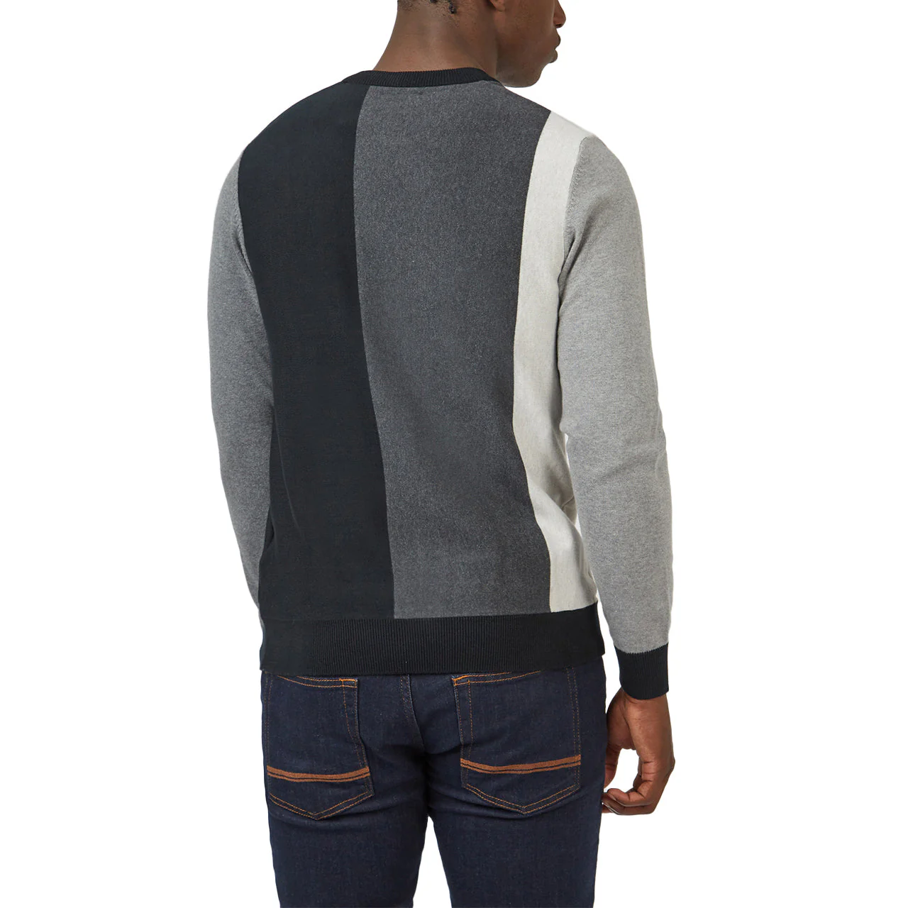 Vertical Stripe Crew Neck Jumper - Image 3