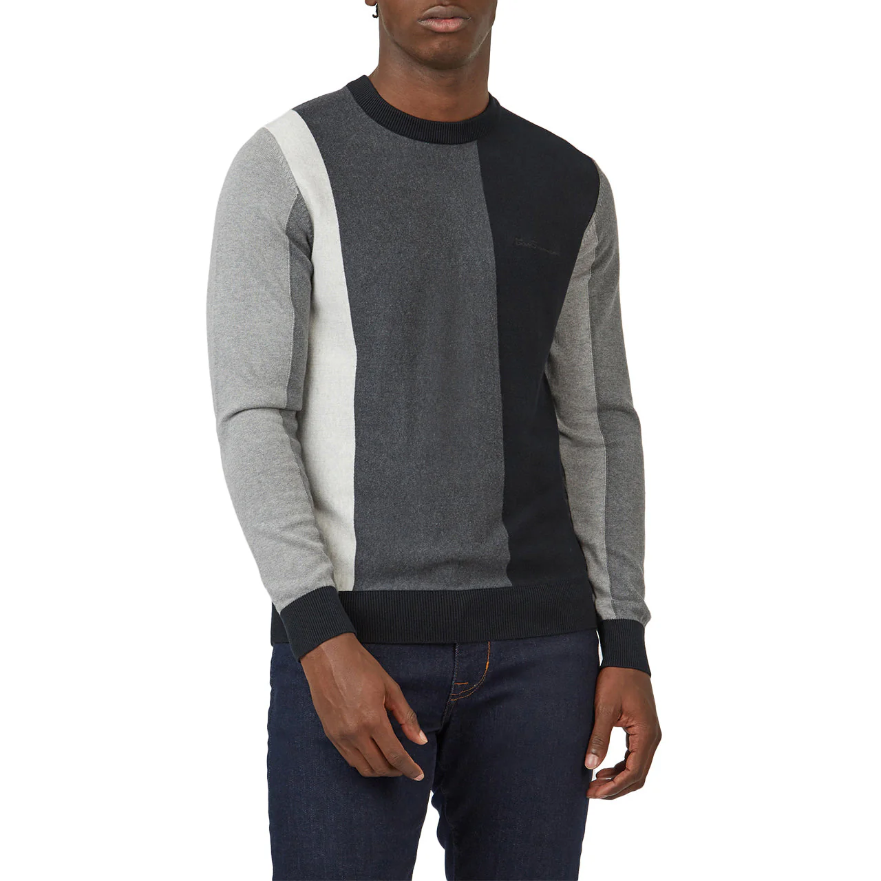 Vertical Stripe Crew Neck Jumper - Image 5