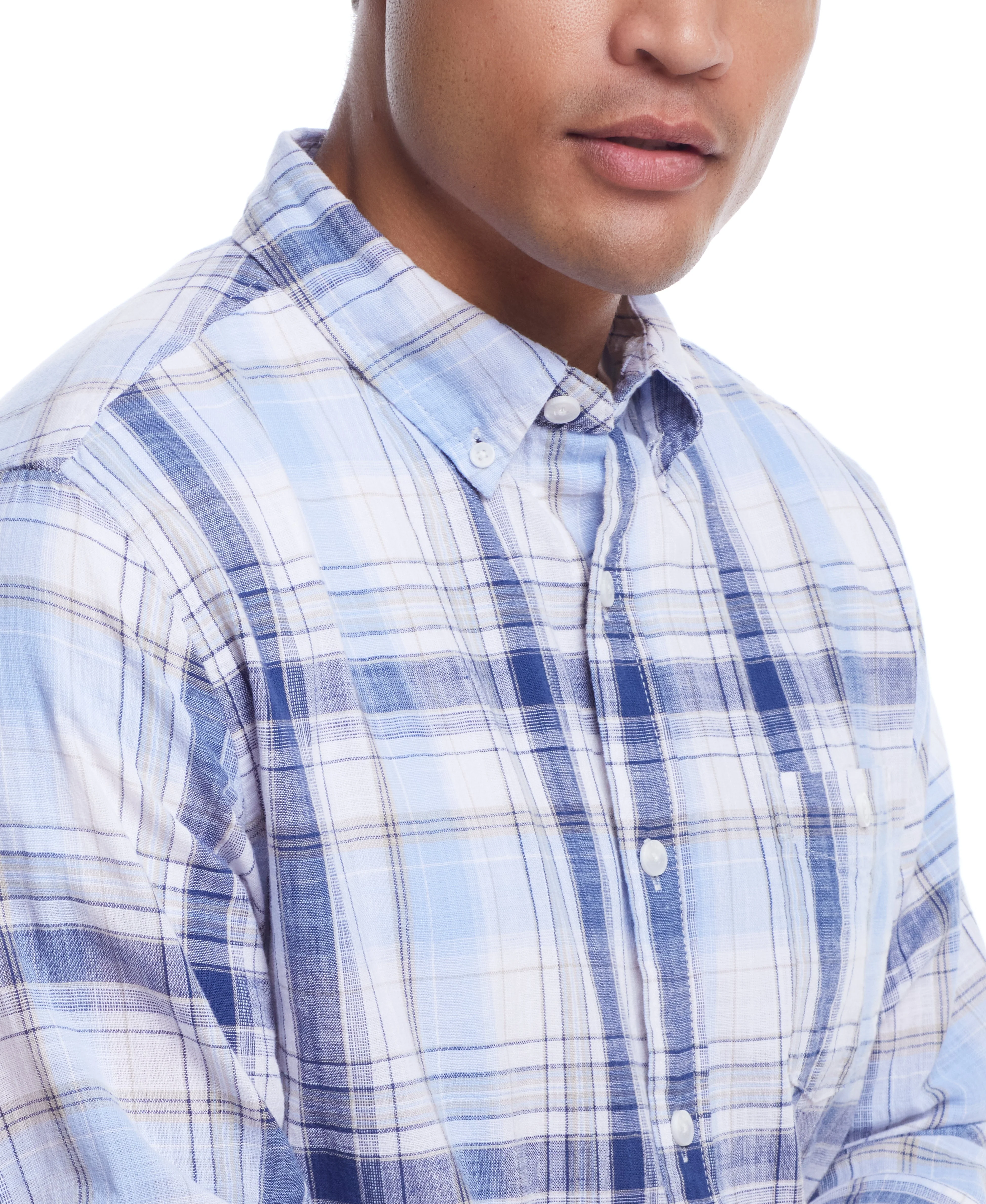 Weatherproof Vintage Men's Long Sleeve Cotton Woven Plaid - Image 3