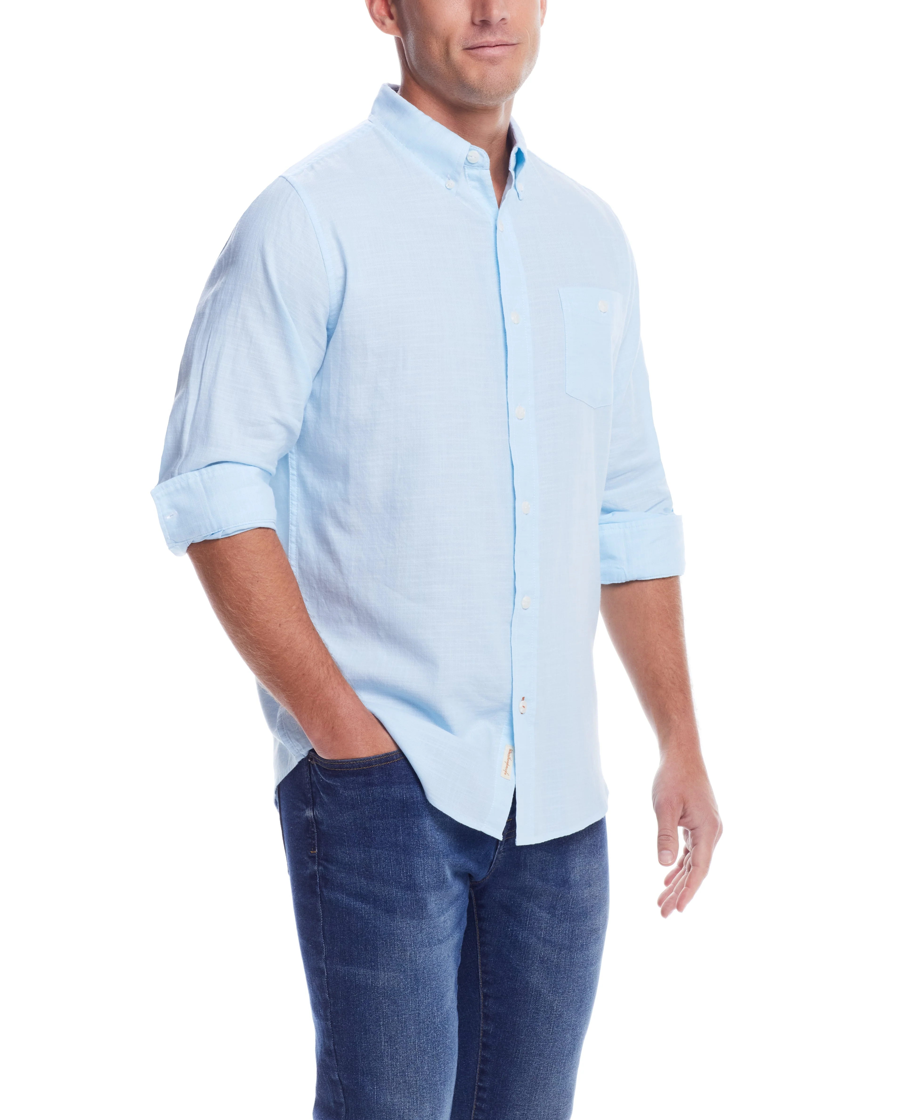 Weatherproof Vintage Men's L/S Solid Cotton Twill Shirt - Image 5