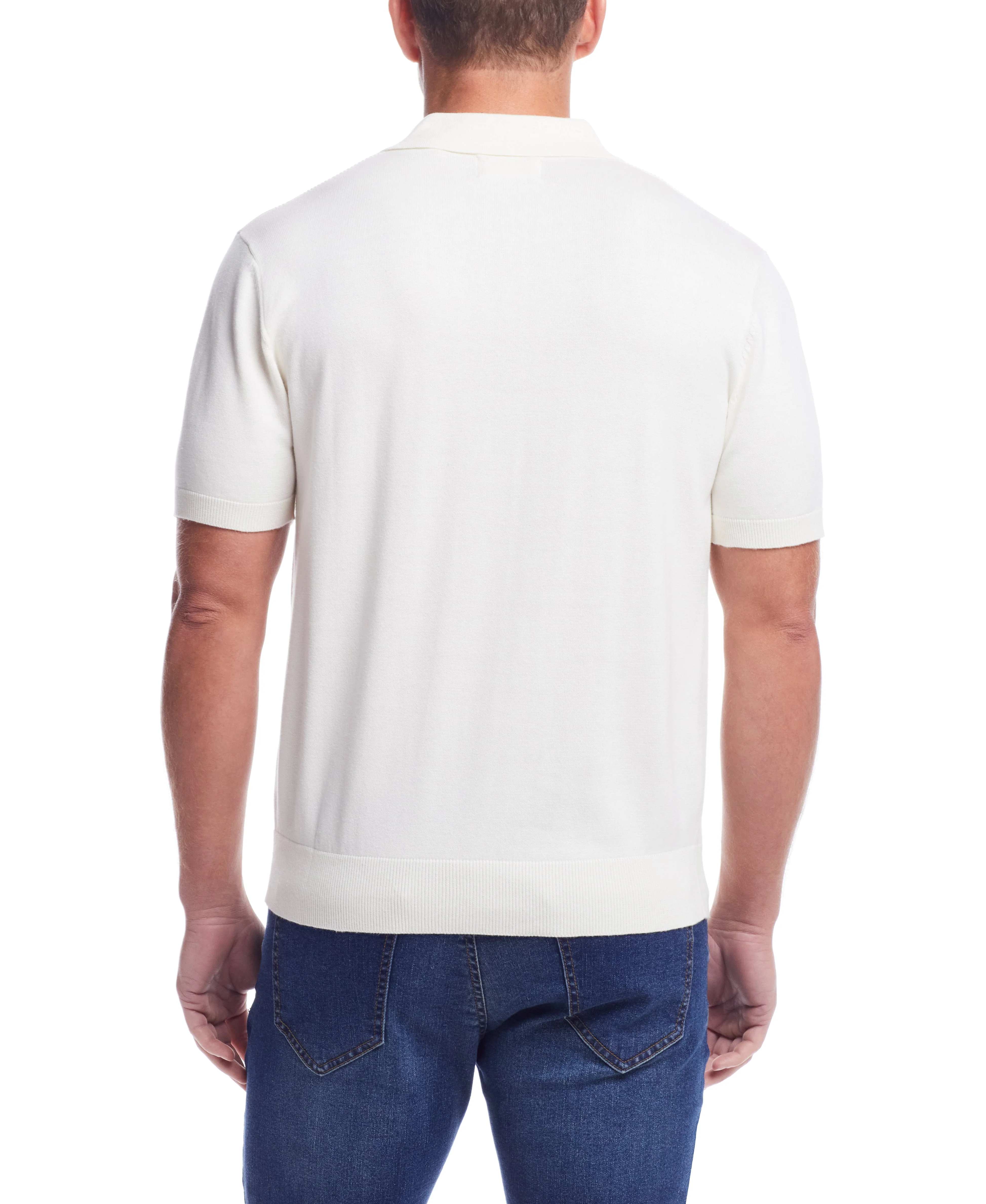 Weatherproof Vintage Men's Short Sleeves Polo Sweater - Image 2