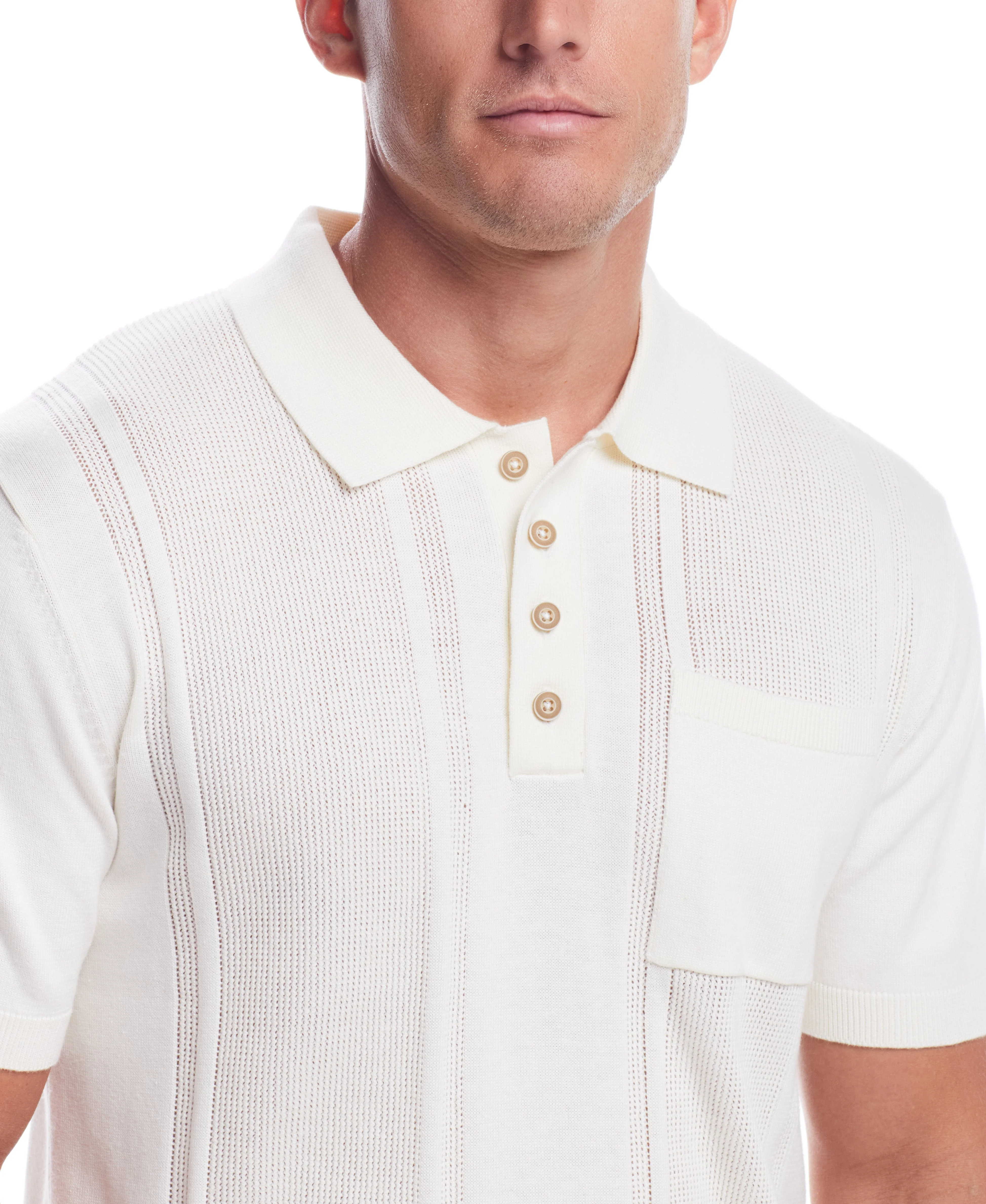 Weatherproof Vintage Men's Short Sleeves Polo Sweater - Image 3