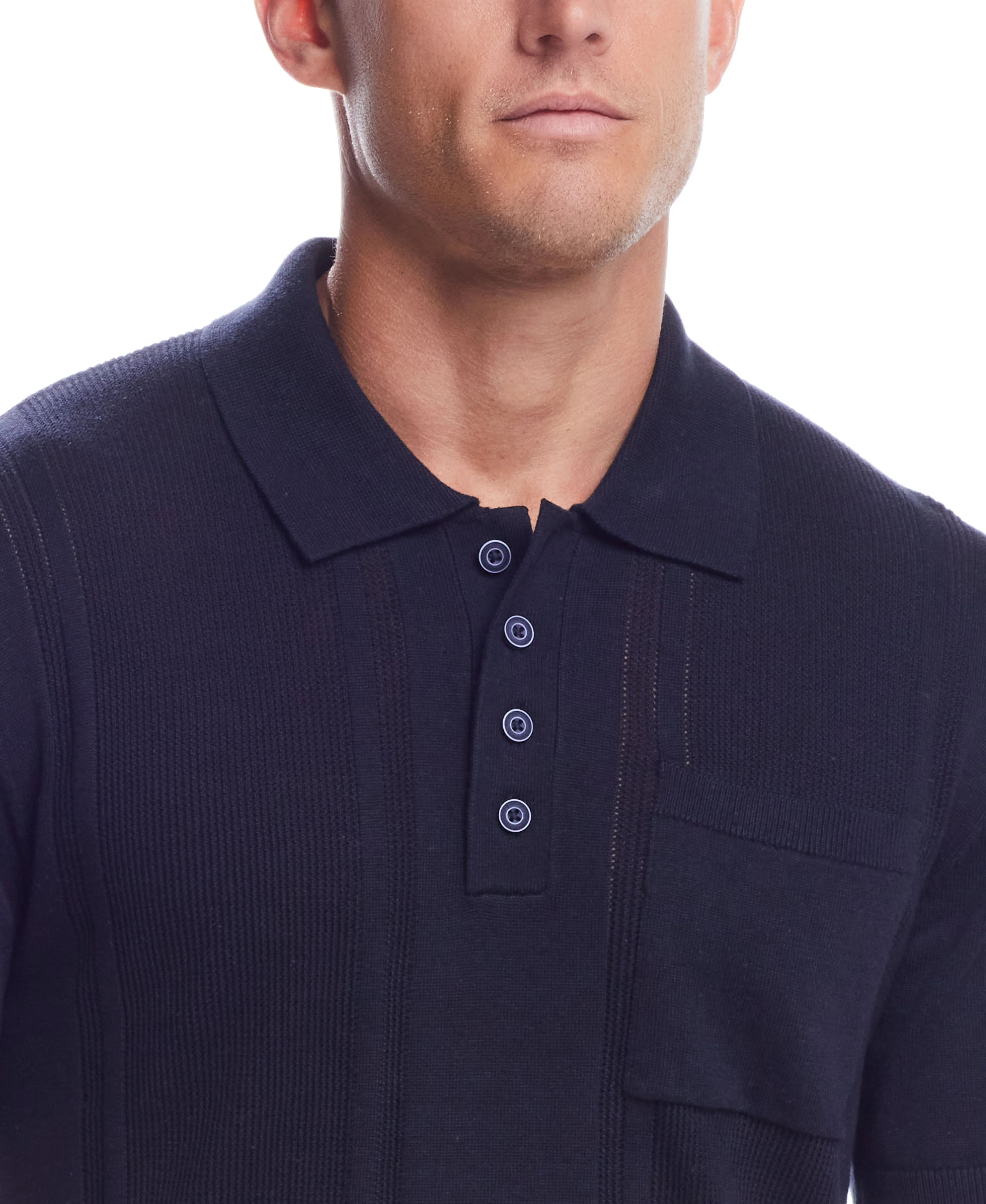 Weatherproof Vintage Men's Short Sleeves Polo Sweater - Image 3