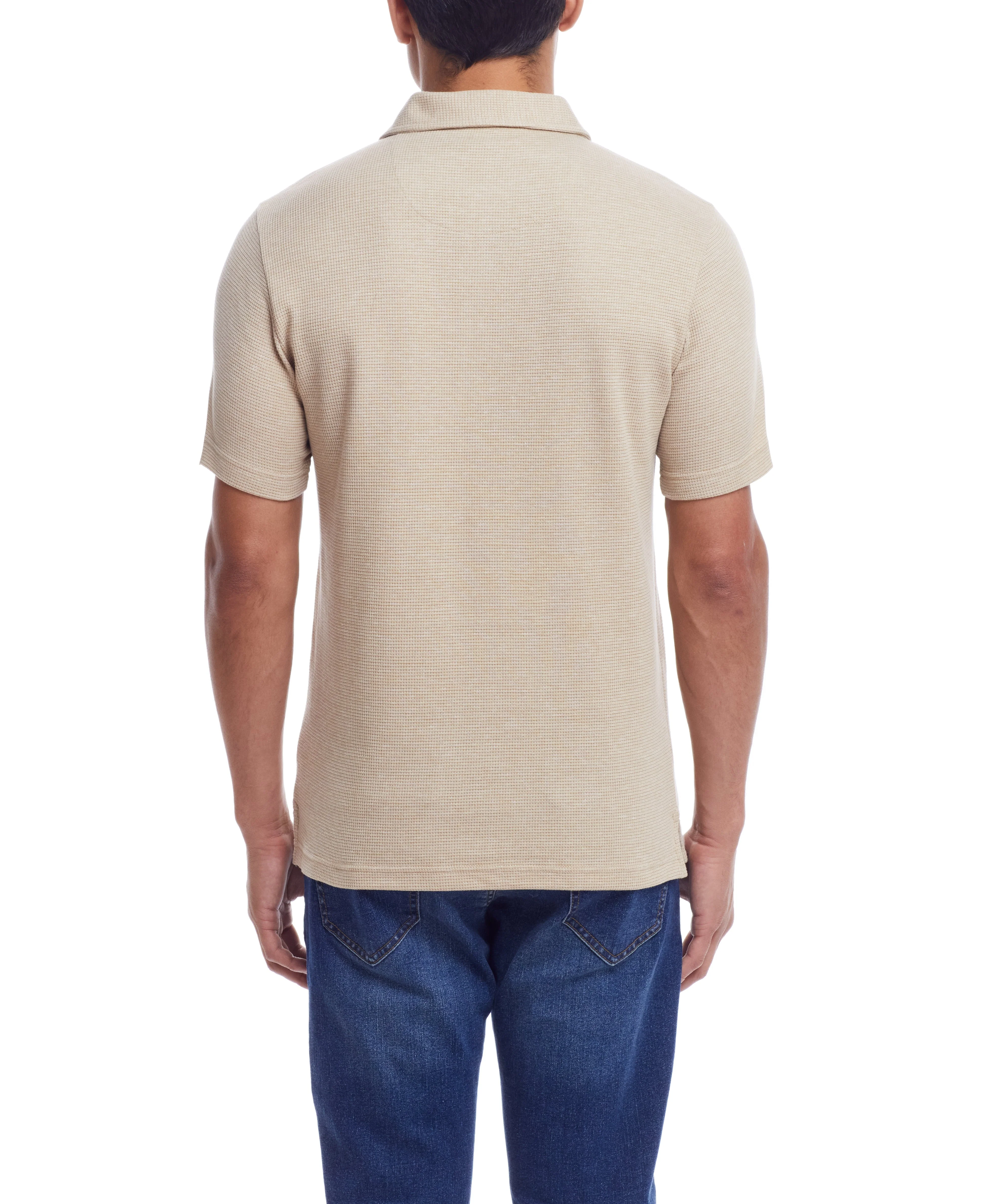 Weatherproof Vintage Men's Waffle Polo Shirt - Image 2