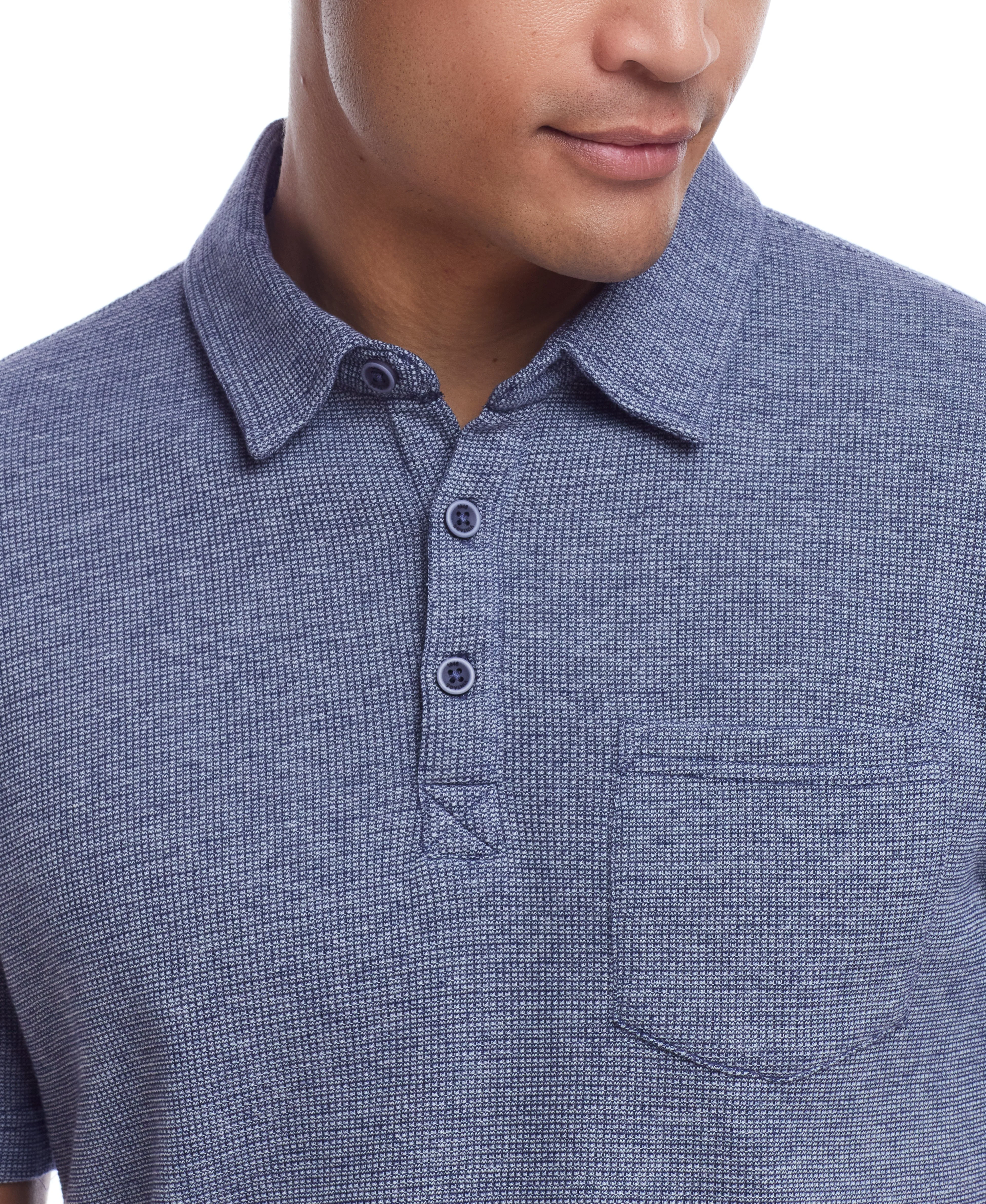 Weatherproof Vintage Men's Waffle Polo Shirt - Image 3