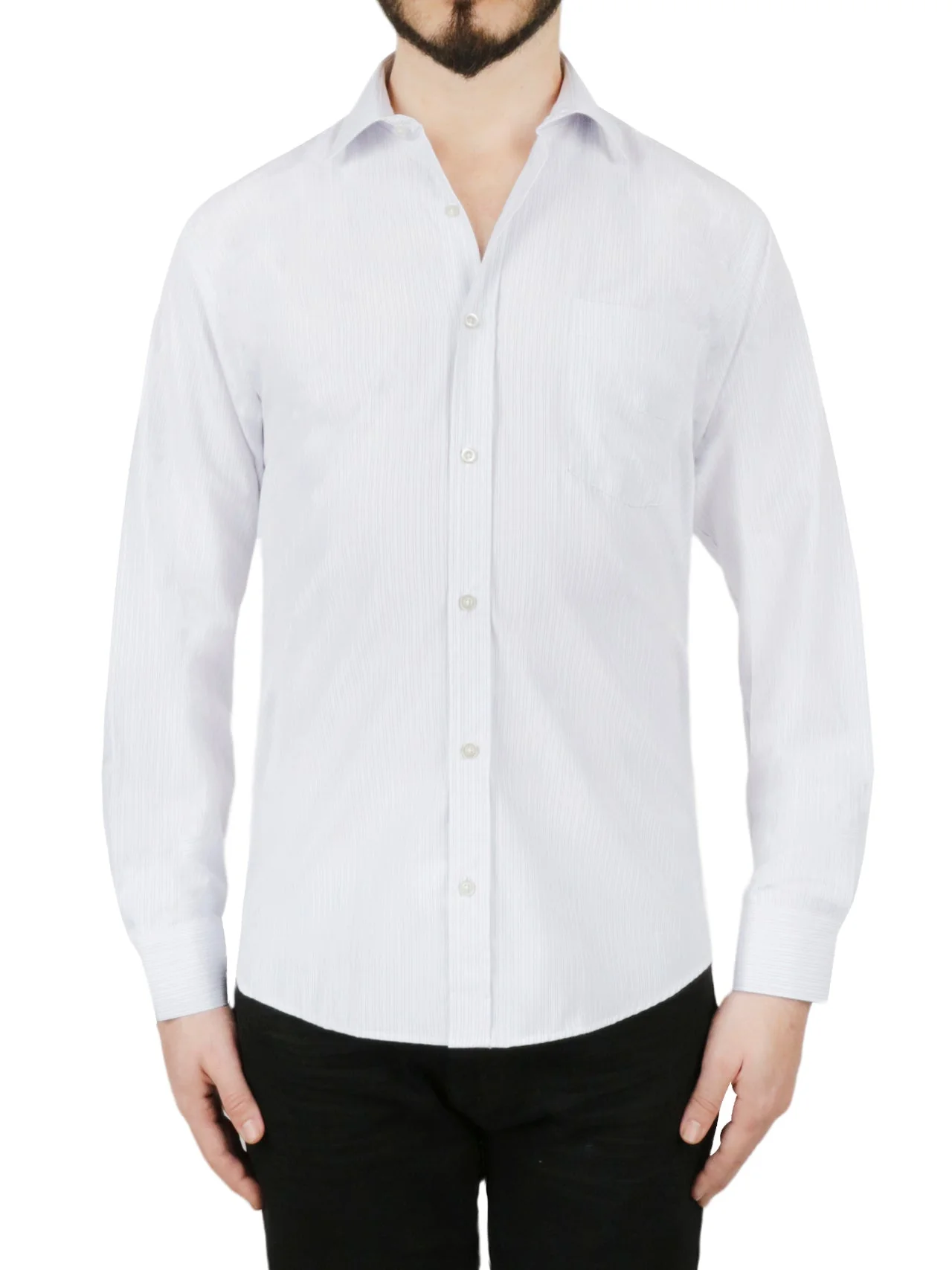 White Stripe Dress Shirt - Image 2